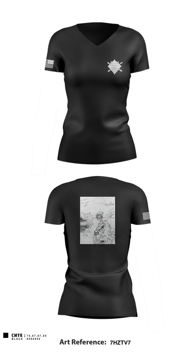 1-163rdFA 54454396 Women's Short Sleeve V-neck Shirt - 1