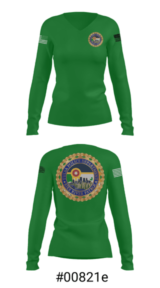 Women's Long Sleeve Vneck Shirt, , Police, Teamtime, Team time, sublimation, custom sports apparel, team uniforms, spirit wear, spiritwear, sports uniforms, custom shirts, team store, custom team store, fundraiser sports, apparel fundraiser