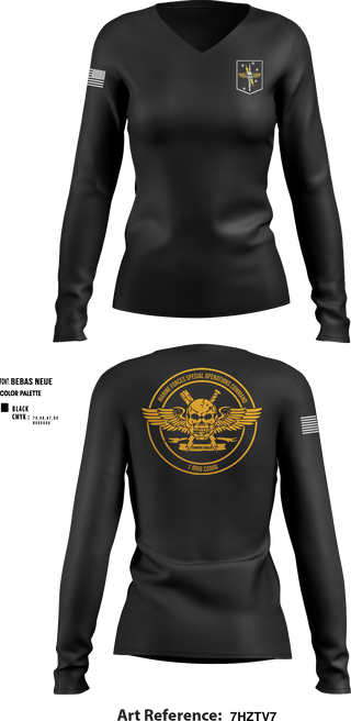 Women's Long Sleeve Vneck Shirt, , Marines, Teamtime, Team time, sublimation, custom sports apparel, team uniforms, spirit wear, spiritwear, sports uniforms, custom shirts, team store, custom team store, fundraiser sports, apparel fundraiser