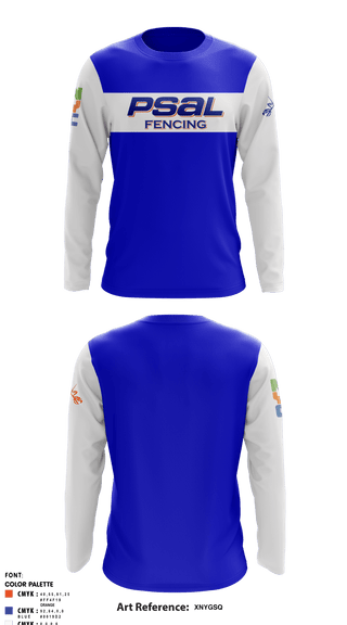 Long Sleeve Performance Shirt, PSAL Fencing, Spirit Store, Teamtime, Team time, sublimation, custom sports apparel, team uniforms, spirit wear, spiritwear, sports uniforms, custom shirts, team store, custom team store, fundraiser sports, apparel fundraiser