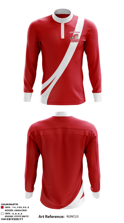 Sacred Heart University Fencing 74307273 Quarter Zip Jacket - 1