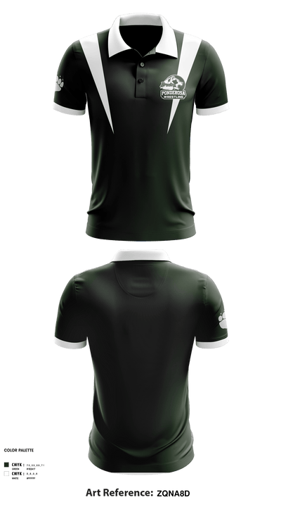 Ponderosa High School Wrestling 82843059 Short Sleeve Performance Polo - 2