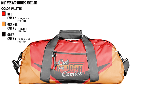Duffle Bag, Cut Throat Comics, , Teamtime, Team time, sublimation, custom sports apparel, team uniforms, spirit wear, spiritwear, sports uniforms, custom shirts, team store, custom team store, fundraiser sports, apparel fundraiser