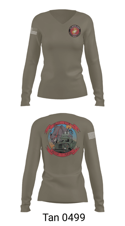 Mwss-273 21375941 Women's Long Sleeve V-neck Shirt - 41