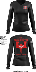 1123rd Sapper Company 14443468 Women's Long Sleeve V-neck Shirt - 2