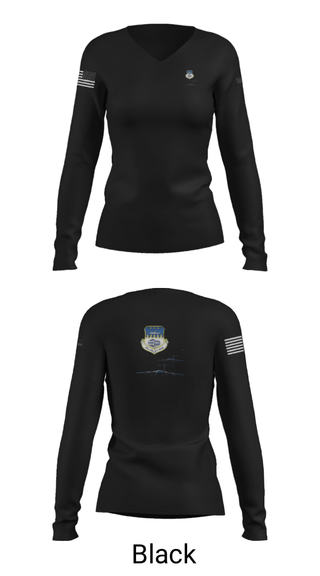 Women's Long Sleeve Vneck Shirt, , Air Force, Teamtime, Team time, sublimation, custom sports apparel, team uniforms, spirit wear, spiritwear, sports uniforms, custom shirts, team store, custom team store, fundraiser sports, apparel fundraiser