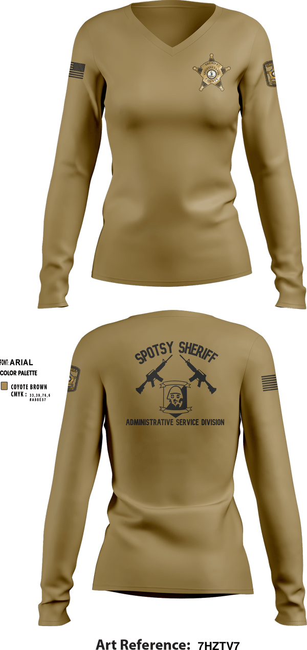 Women's Long Sleeve Vneck Shirt, , Police, Teamtime, Team time, sublimation, custom sports apparel, team uniforms, spirit wear, spiritwear, sports uniforms, custom shirts, team store, custom team store, fundraiser sports, apparel fundraiser