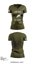 Coon Creek Deer Tracking 80561059 Women's Short Sleeve V-neck Shirt - 4