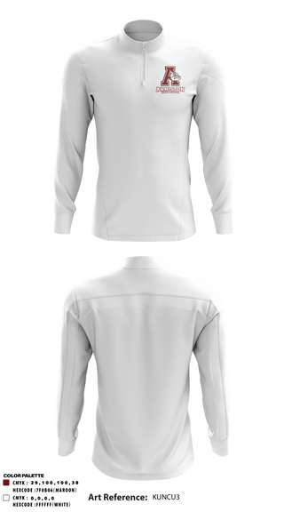 Quarter Zip Jacket, Anniston High School, Spirit Store, Teamtime, Team time, sublimation, custom sports apparel, team uniforms, spirit wear, spiritwear, sports uniforms, custom shirts, team store, custom team store, fundraiser sports, apparel fundraiser