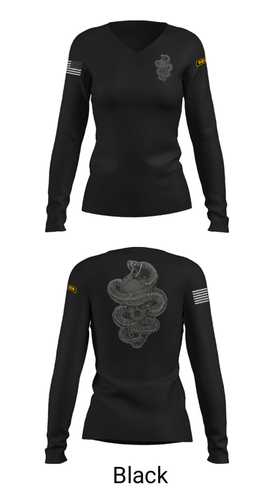 HHC 1-8IN SCT 28041033 Women's Long Sleeve V-neck Shirt - 23