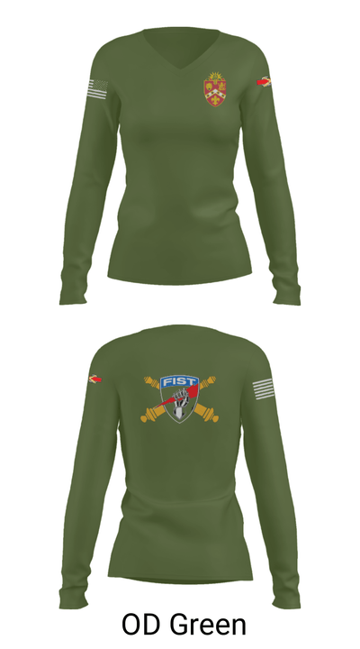 2-3 FA FIST 59815609 Women's Long Sleeve V-neck Shirt - 40