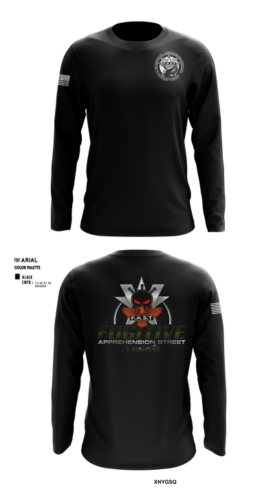 Fugitive Apprehension Street team 69883467 Long Sleeve Performance Shirt - 1