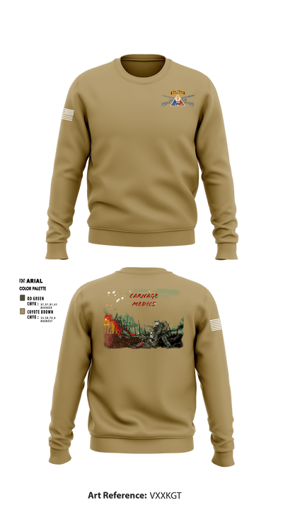 C Co, 2-70th AR, 2 ABCT, 1 ID 35817119 Crew Neck Sweatshirt - 3