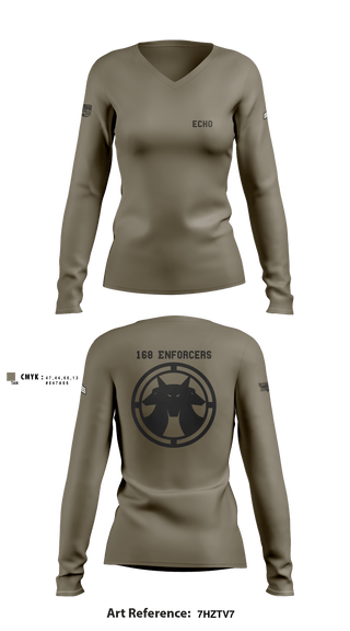 Women's Long Sleeve Vneck Shirt, Echo Company, Army, Teamtime, Team time, sublimation, custom sports apparel, team uniforms, spirit wear, spiritwear, sports uniforms, custom shirts, team store, custom team store, fundraiser sports, apparel fundraiser