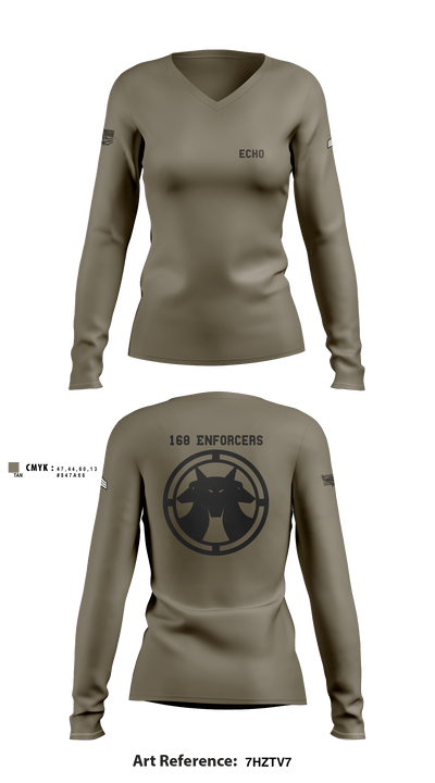 Echo Company 41919546 Women's Long Sleeve V-neck Shirt - 1