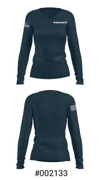 Women's Long Sleeve Vneck Shirt, , Army, Teamtime, Team time, sublimation, custom sports apparel, team uniforms, spirit wear, spiritwear, sports uniforms, custom shirts, team store, custom team store, fundraiser sports, apparel fundraiser