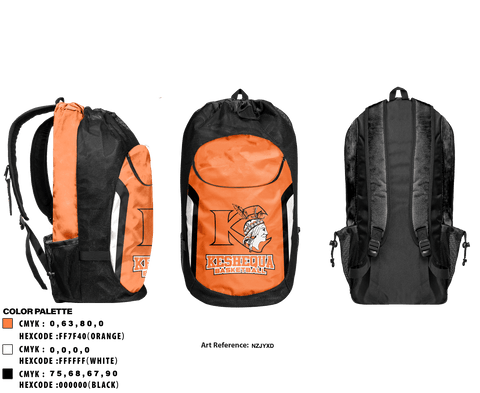 Gear Bag, Keshequa High School Basketball, Men's Basketball, Teamtime, Team time, sublimation, custom sports apparel, team uniforms, spirit wear, spiritwear, sports uniforms, custom shirts, team store, custom team store, fundraiser sports, apparel fundraiser