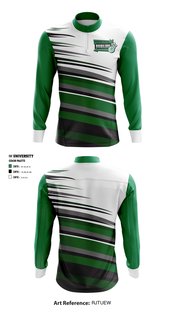 Quarter Zip Jacket, Greeneville Bowling, Bowling, Teamtime, Team time, sublimation, custom sports apparel, team uniforms, spirit wear, spiritwear, sports uniforms, custom shirts, team store, custom team store, fundraiser sports, apparel fundraiser