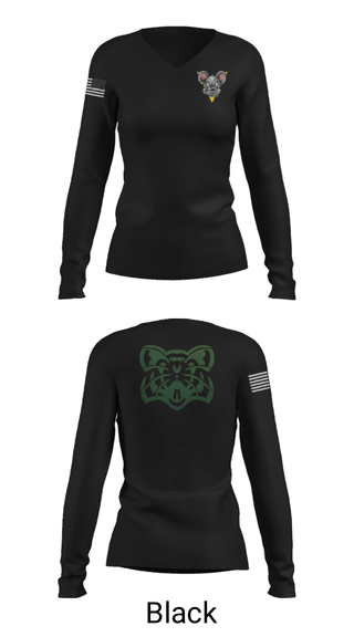Women's Long Sleeve Vneck Shirt, Huron High School Golf, Golf, Teamtime, Team time, sublimation, custom sports apparel, team uniforms, spirit wear, spiritwear, sports uniforms, custom shirts, team store, custom team store, fundraiser sports, apparel fundraiser