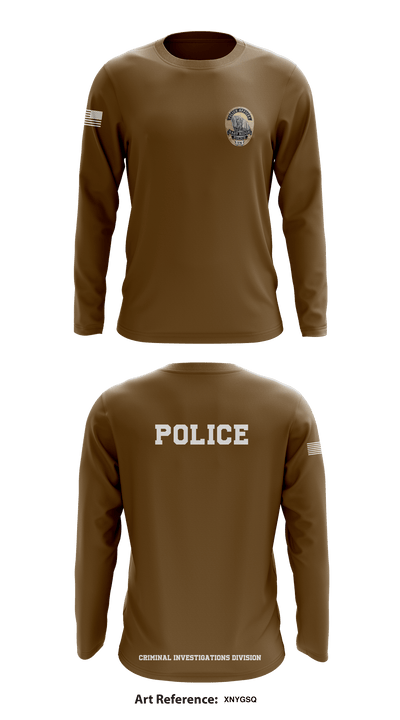 POLICE CRIMINAL INVESTIGATIONS DIVISION 56633419 Long Sleeve Performance Shirt - 2