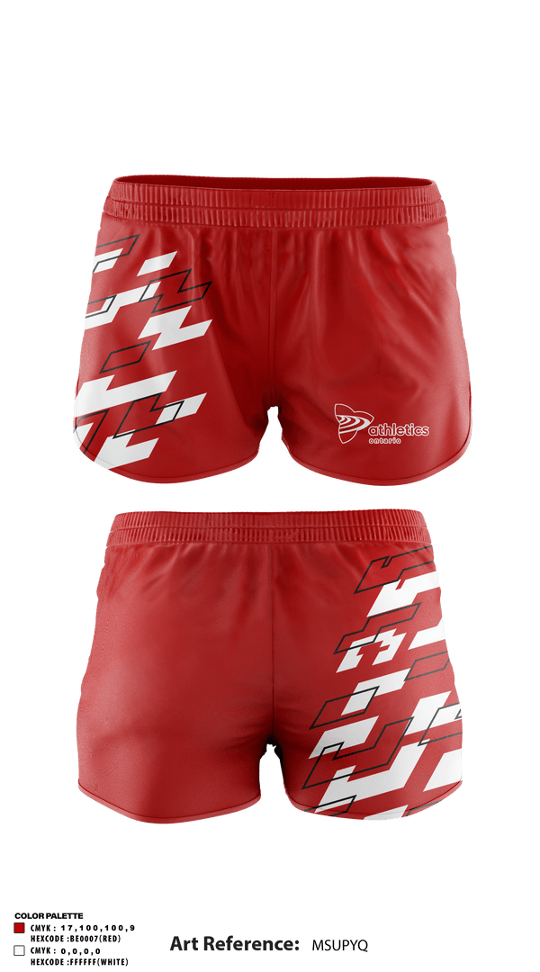 Track Shorts, Athletics Ontario, Spirit Store, Teamtime, Team time, sublimation, custom sports apparel, team uniforms, spirit wear, spiritwear, sports uniforms, custom shirts, team store, custom team store, fundraiser sports, apparel fundraiser
