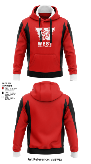 Hoodie, West Middle School Cheer, Cheer, Teamtime, Team time, sublimation, custom sports apparel, team uniforms, spirit wear, spiritwear, sports uniforms, custom shirts, team store, custom team store, fundraiser sports, apparel fundraiser