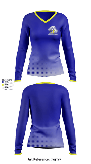Women's Long Sleeve Vneck Shirt, Northern Potter School District, Spirit Store, Teamtime, Team time, sublimation, custom sports apparel, team uniforms, spirit wear, spiritwear, sports uniforms, custom shirts, team store, custom team store, fundraiser sports, apparel fundraiser