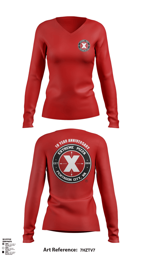 Women's Long Sleeve Vneck Shirt, , , Teamtime, Team time, sublimation, custom sports apparel, team uniforms, spirit wear, spiritwear, sports uniforms, custom shirts, team store, custom team store, fundraiser sports, apparel fundraiser
