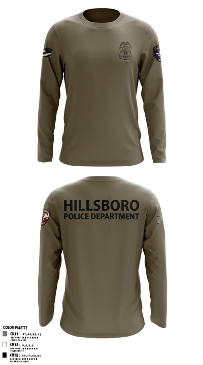 Hillsboro Police Department 31441057 Long Sleeve Performance Shirt - 1 (1)