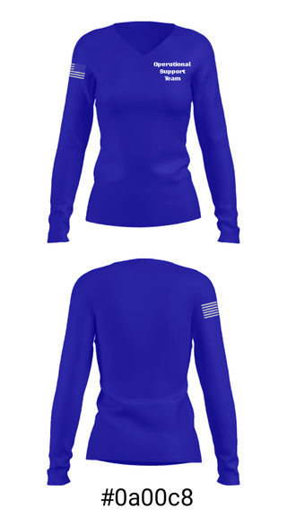 Women's Long Sleeve Vneck Shirt, , Air Force, Teamtime, Team time, sublimation, custom sports apparel, team uniforms, spirit wear, spiritwear, sports uniforms, custom shirts, team store, custom team store, fundraiser sports, apparel fundraiser