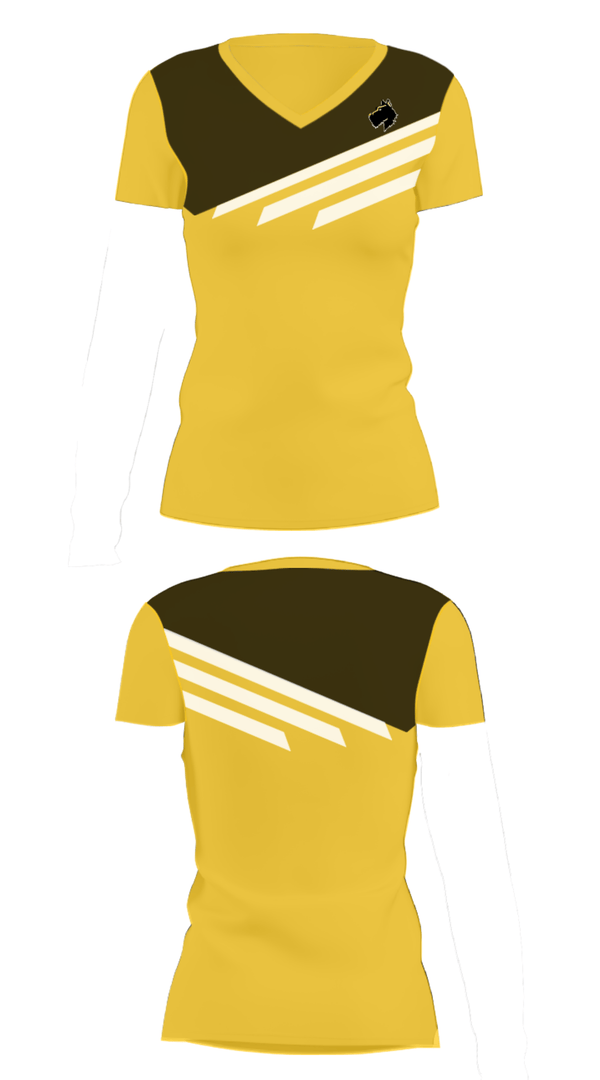 Women's Short Sleeve Vneck Shirt, Tri-Valley High School Bowling, Bowling, Teamtime, Team time, sublimation, custom sports apparel, team uniforms, spirit wear, spiritwear, sports uniforms, custom shirts, team store, custom team store, fundraiser sports, apparel fundraiser