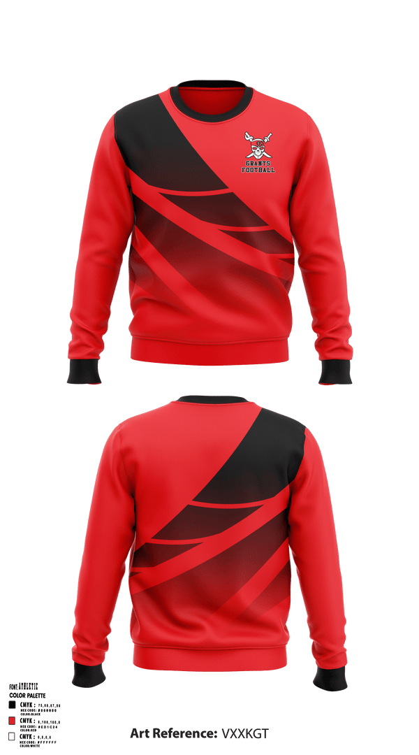 Crew Neck Sweatshirt, Pirates, Football, Teamtime, Team time, sublimation, custom sports apparel, team uniforms, spirit wear, spiritwear, sports uniforms, custom shirts, team store, custom team store, fundraiser sports, apparel fundraiser