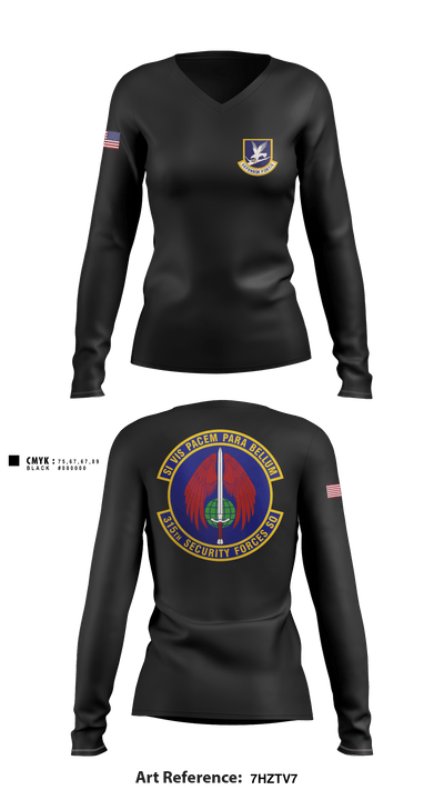 315 SFS CHS 73678027 Women's Long Sleeve V-neck Shirt - 1