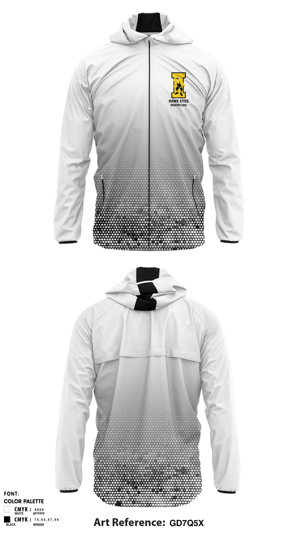 Windbreaker, Hawk eyes, Wrestling, Teamtime, Team time, sublimation, custom sports apparel, team uniforms, spirit wear, spiritwear, sports uniforms, custom shirts, team store, custom team store, fundraiser sports, apparel fundraiser