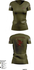 349th FIELD HOSPITAL 14761164 Women's Short Sleeve V-neck Shirt - 1