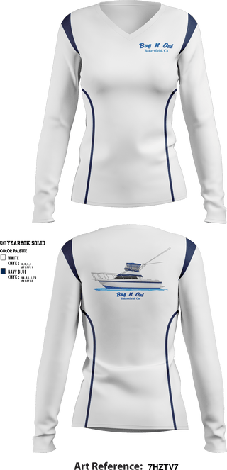 Women's Long Sleeve Vneck Shirt, Bug N Out, , Teamtime, Team time, sublimation, custom sports apparel, team uniforms, spirit wear, spiritwear, sports uniforms, custom shirts, team store, custom team store, fundraiser sports, apparel fundraiser