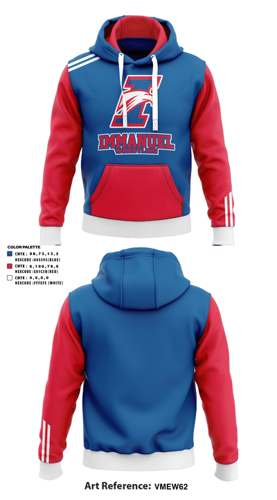 Immanuel High School Wrestling 69390749 Hoodie - 1