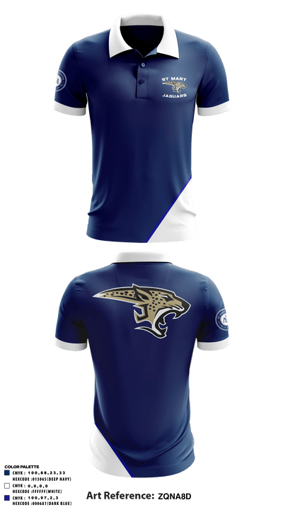 St Mary Jaguars 12049010 Short Sleeve Performance Polo - 1