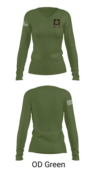 Women's Long Sleeve Vneck Shirt, , National Guard, Teamtime, Team time, sublimation, custom sports apparel, team uniforms, spirit wear, spiritwear, sports uniforms, custom shirts, team store, custom team store, fundraiser sports, apparel fundraiser