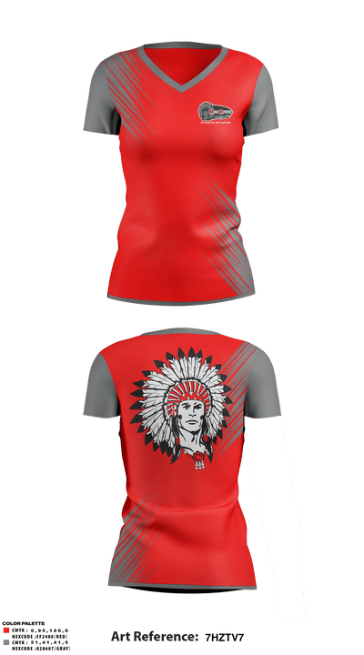 Stebbins High School Softball 54159920 Women's Short Sleeve V-neck Shirt - 1