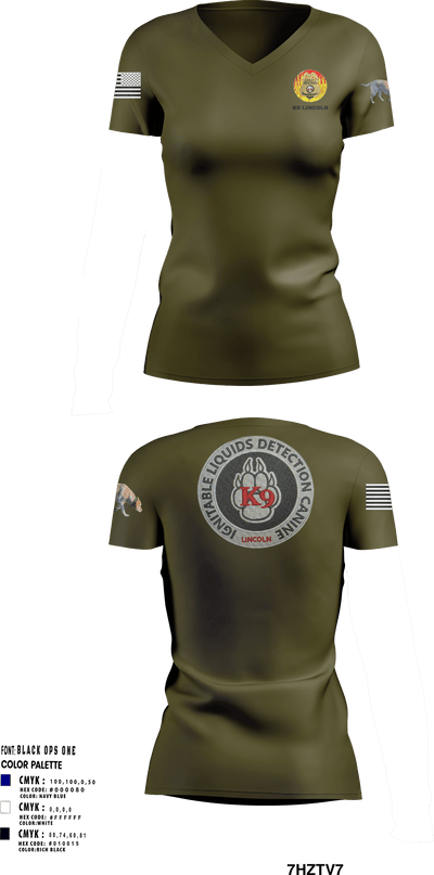 Stafford County Fire Marshal's Office 47147384 Women's Short Sleeve V-neck Shirt - 2