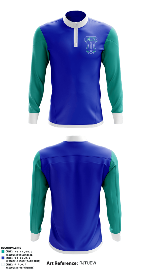 Quarter Zip Jacket, South Haven Surge, Baseball, Teamtime, Team time, sublimation, custom sports apparel, team uniforms, spirit wear, spiritwear, sports uniforms, custom shirts, team store, custom team store, fundraiser sports, apparel fundraiser