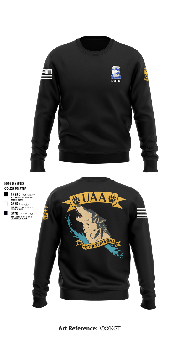 Crew Neck Sweatshirt, ARMY ROTCArmy ROTC, Army, Teamtime, Team time, sublimation, custom sports apparel, team uniforms, spirit wear, spiritwear, sports uniforms, custom shirts, team store, custom team store, fundraiser sports, apparel fundraiser