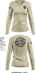 Crime Reduction Task Force 47911352 Women's Long Sleeve V-neck Shirt - 5