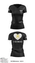 2-502IN Medical Platoon 90993317 Women's Short Sleeve V-neck Shirt - 1