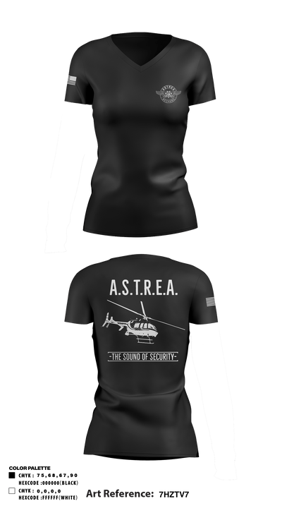 San Diego County Sheriff ASTREA 4789154 Women's Short Sleeve V-neck Shirt - 63