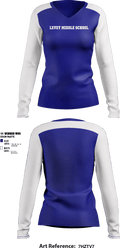 Levey Middle School 10948605 Women's Long Sleeve V-neck Shirt - 1