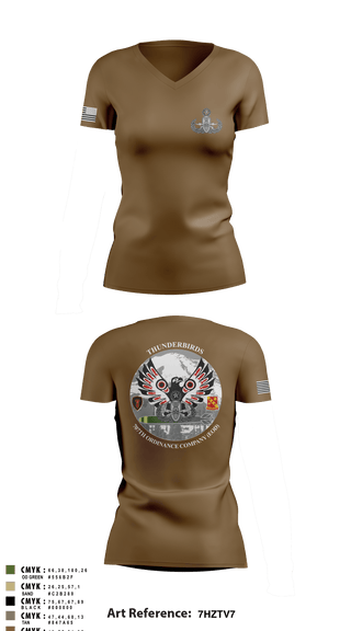 Women's Short Sleeve Vneck Shirt, , Army, Teamtime, Team time, sublimation, custom sports apparel, team uniforms, spirit wear, spiritwear, sports uniforms, custom shirts, team store, custom team store, fundraiser sports, apparel fundraiser