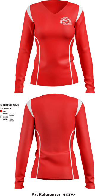 Women's Long Sleeve Vneck Shirt, Morningside Academy, Spirit Store, Teamtime, Team time, sublimation, custom sports apparel, team uniforms, spirit wear, spiritwear, sports uniforms, custom shirts, team store, custom team store, fundraiser sports, apparel fundraiser