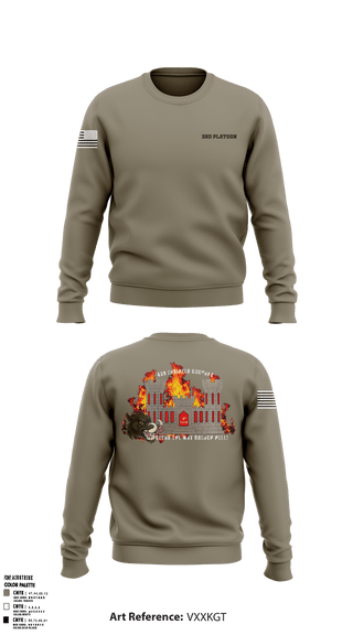 Crew Neck Sweatshirt, 3rd Platoon, Army, Teamtime, Team time, sublimation, custom sports apparel, team uniforms, spirit wear, spiritwear, sports uniforms, custom shirts, team store, custom team store, fundraiser sports, apparel fundraiser